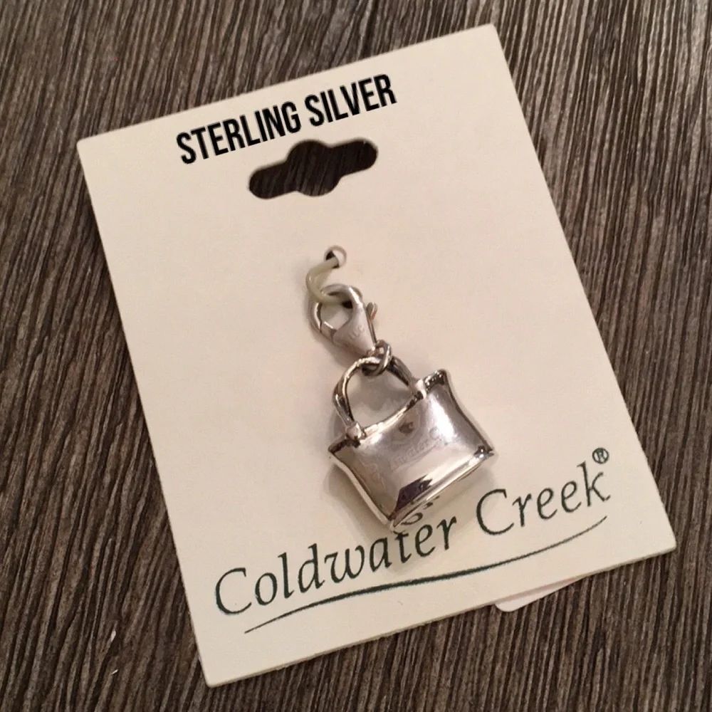 Sterling Silver Tote Handbag Charm Coldwater Creek